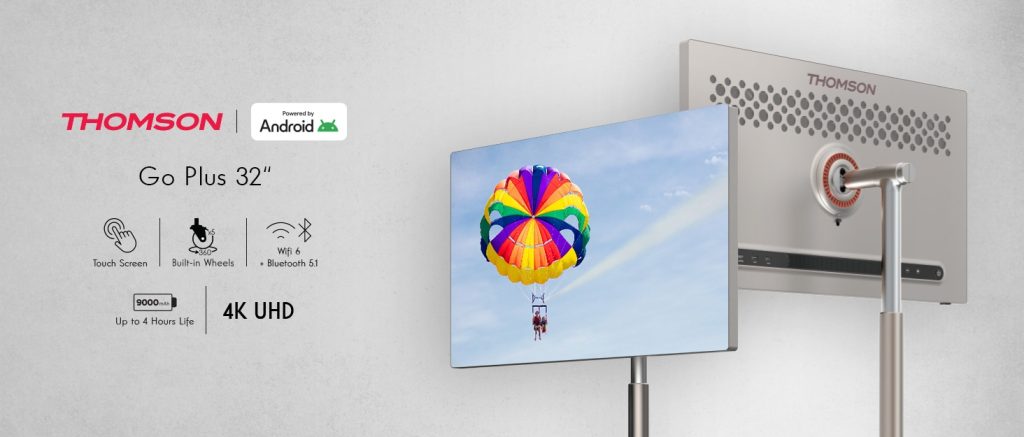 THOMSON Go Plus, lo schermo touch 4K con Android che si sposta ovunque