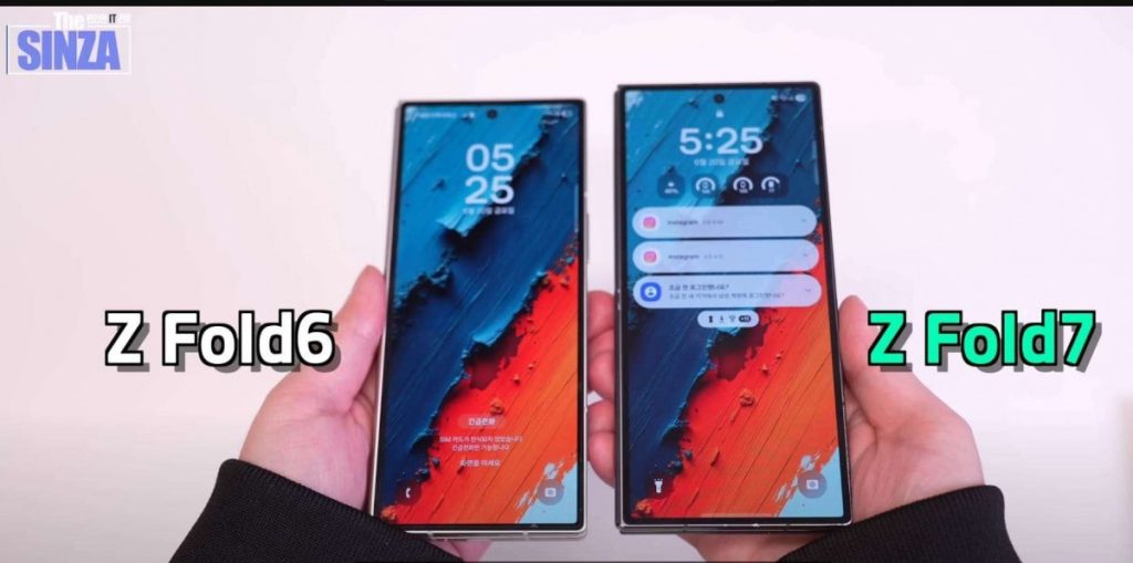 Galaxy Z Fold 7 pronto per la prova costume, la dieta ha fatto effetto: ecco il confronto con Fold 6